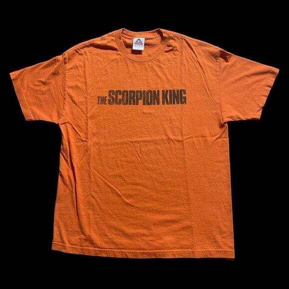 Vintage Scorpion King movie promo t shirt the rock wwe wwf rap Orange men’s XL - Picture 3 of 7